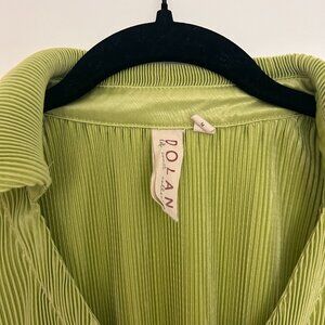 Anthropologie Dolan Button Down with Long, Flare Sleeves - Green